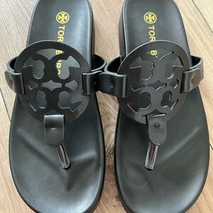 Tory Burch Black Sandals Size 7 - 7 1/2